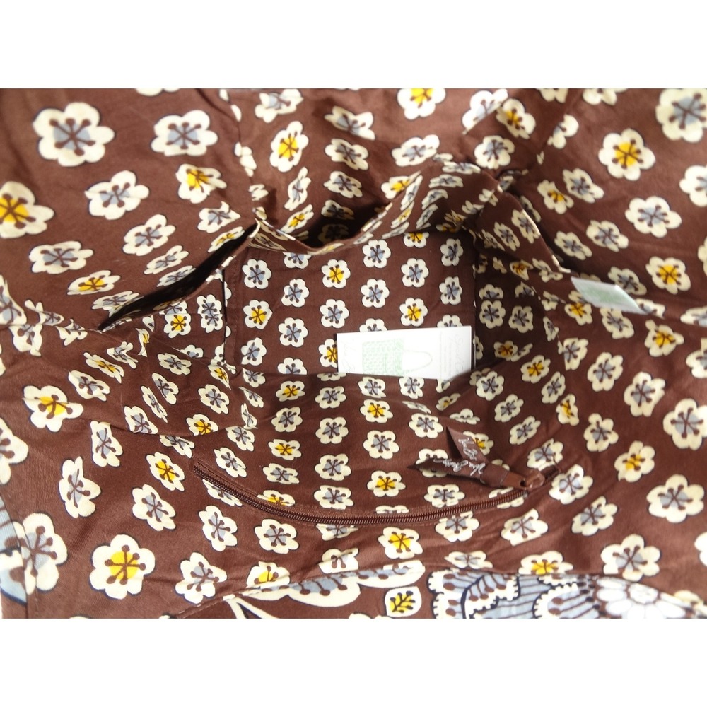 Vera Bradley Side by Side Tote Slate Blooms Quilted Floral Shoulder Bag - Picture 2 of 8